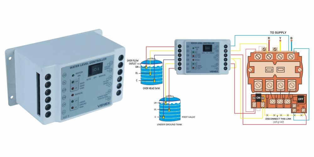 Three Phase Dual Tank Water Level Controller
